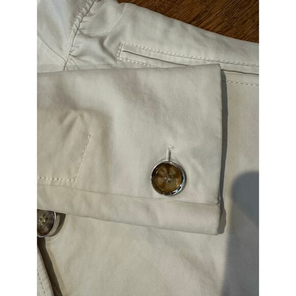 Kenneth Cole Women’s Ivory Trench Coat – Size Medium Classic Timeless Outerwear - Picture 5 of 10